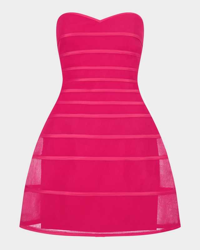 Strapless Fit-&-Flare Mini Dress